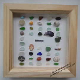Colours of Cornwall Sea Glass, Sea Pottery & Shell Picture P178