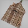 Peg bag lime green tartan, free UK delivery. 