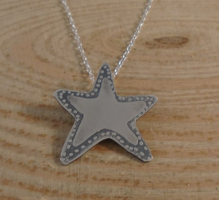 Sterling Silver Starfish Necklace