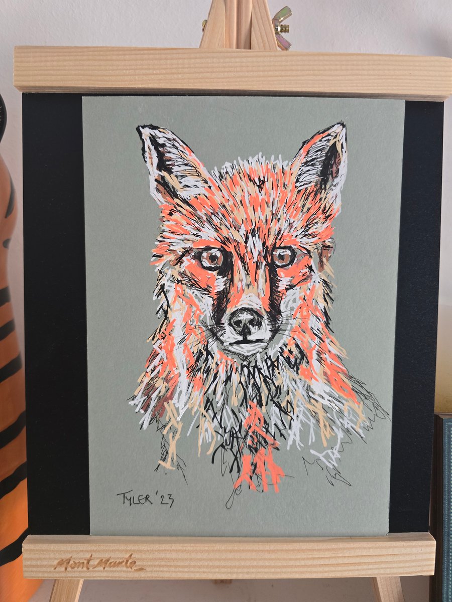 The quiet stare on A5 paper 