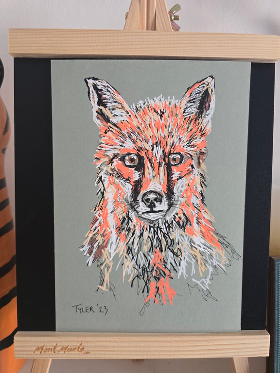 The quiet stare on A5 paper 