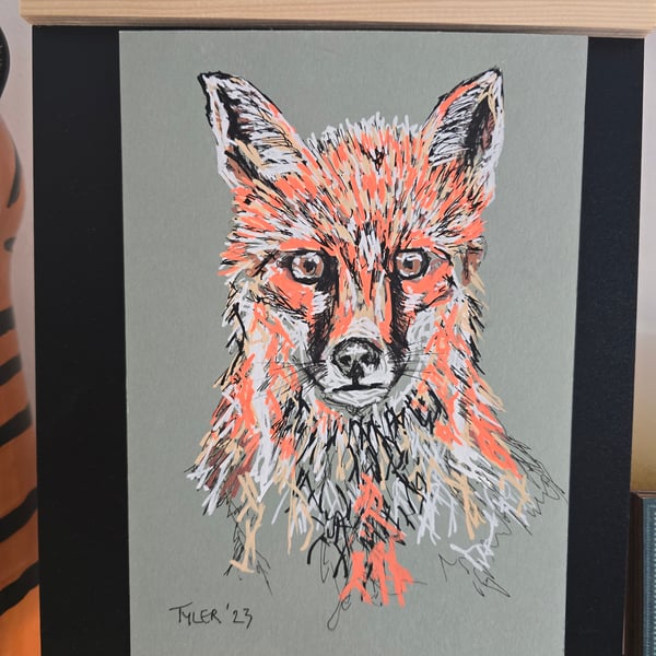 The quiet stare on A5 paper 