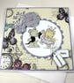 Handmade wedding anniversary card - dancing bears - Image 3