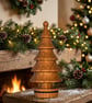Wooden Christmas Tree , Hand Turned Oak Ornament, Oak Christmas tree