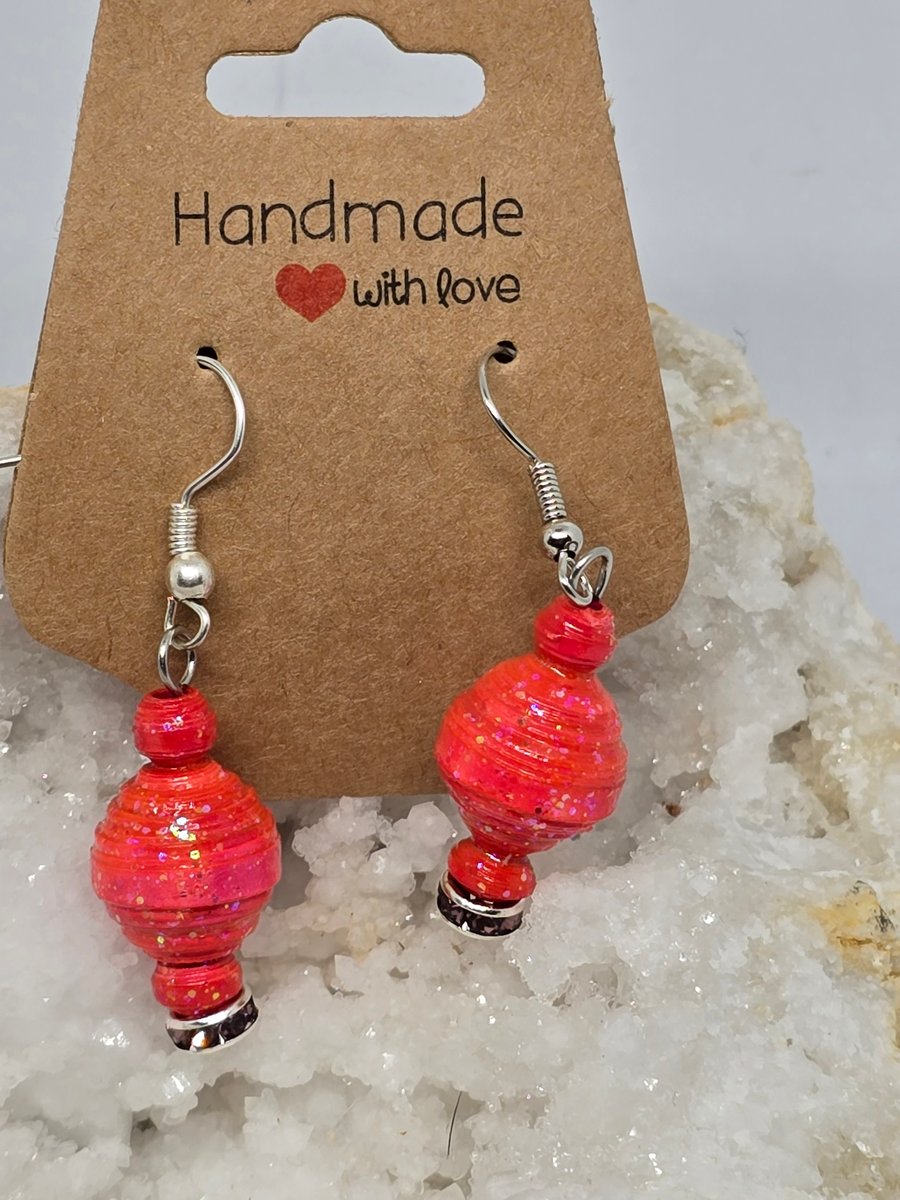 Red Ornament Earrings