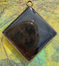 Real flower and leaf Pendant in blue  - Image 3