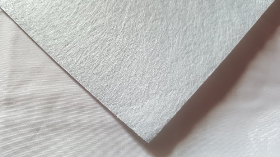 1 x Felt Sheet - Square - 12" (30cm) - White 