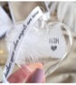 Nan Memorial Feather Bauble, In Memory of Nan, Heart Glass Christmas Ornament, R - Image 2