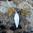 Large Silver Leaf Pendant