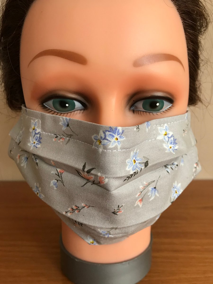 Adult face cover in Liberty of London print fabric The Winterbourne Collection