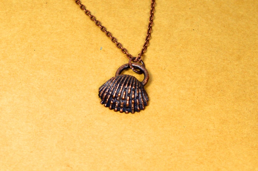 Small Seashell copper necklace