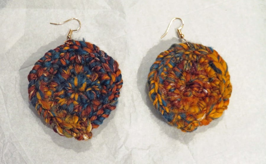 Orange Boho Earrings