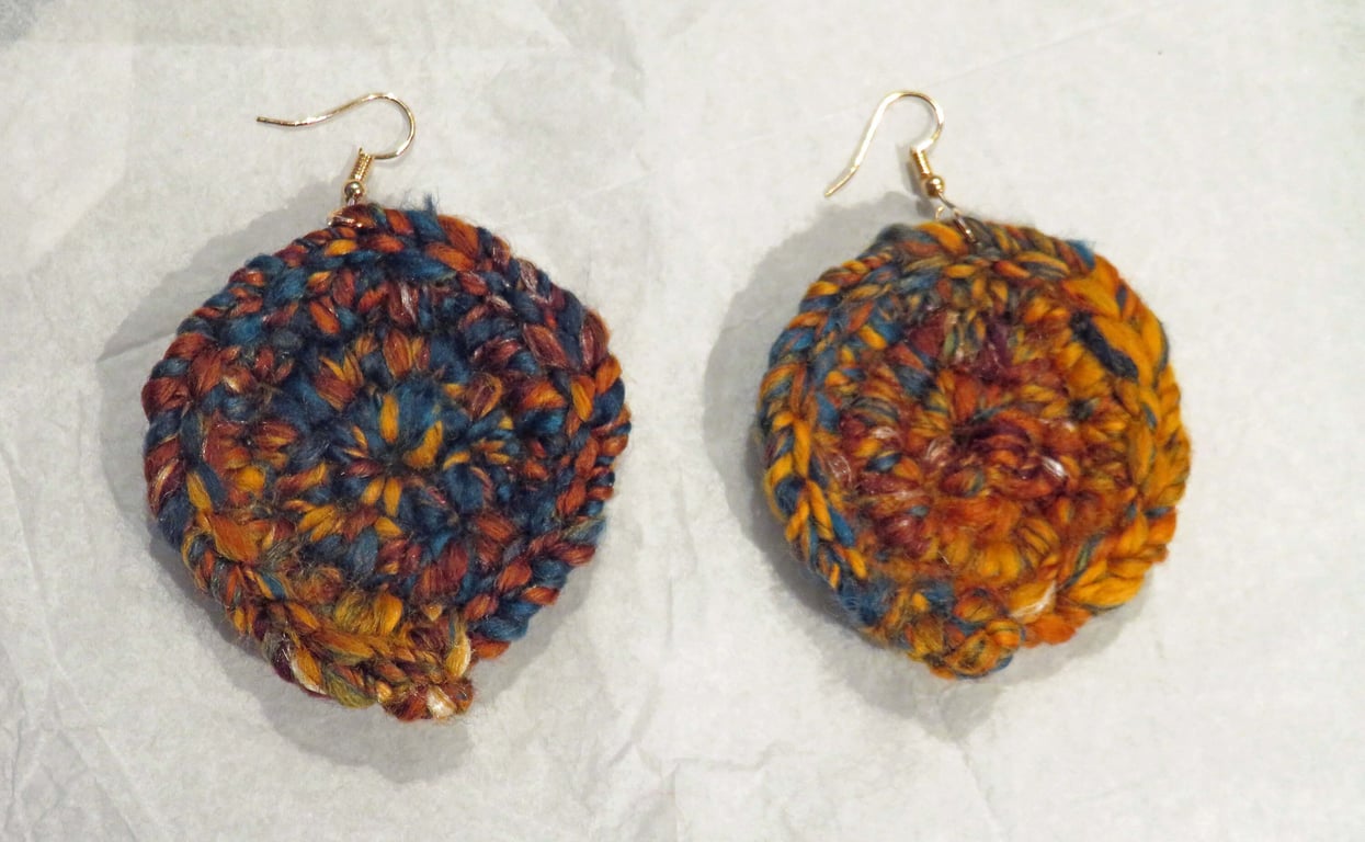 Orange Boho Earrings