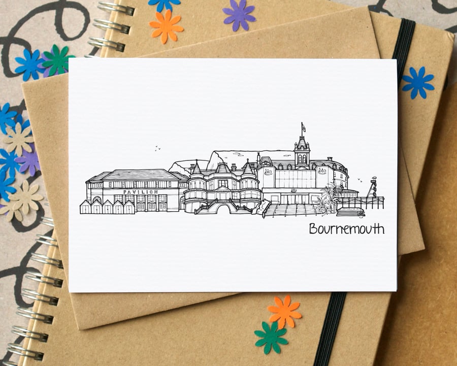 Bournemouth Skyline Greetings Card