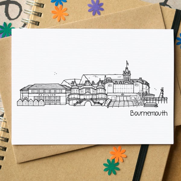 Bournemouth Skyline Greetings Card