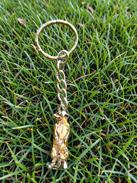  Meerkat Keyring Silver Plated Charm 