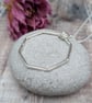 Sterling Silver Long Octagon Geometric Circle Statement Necklace - JBJ2025 - Image 1