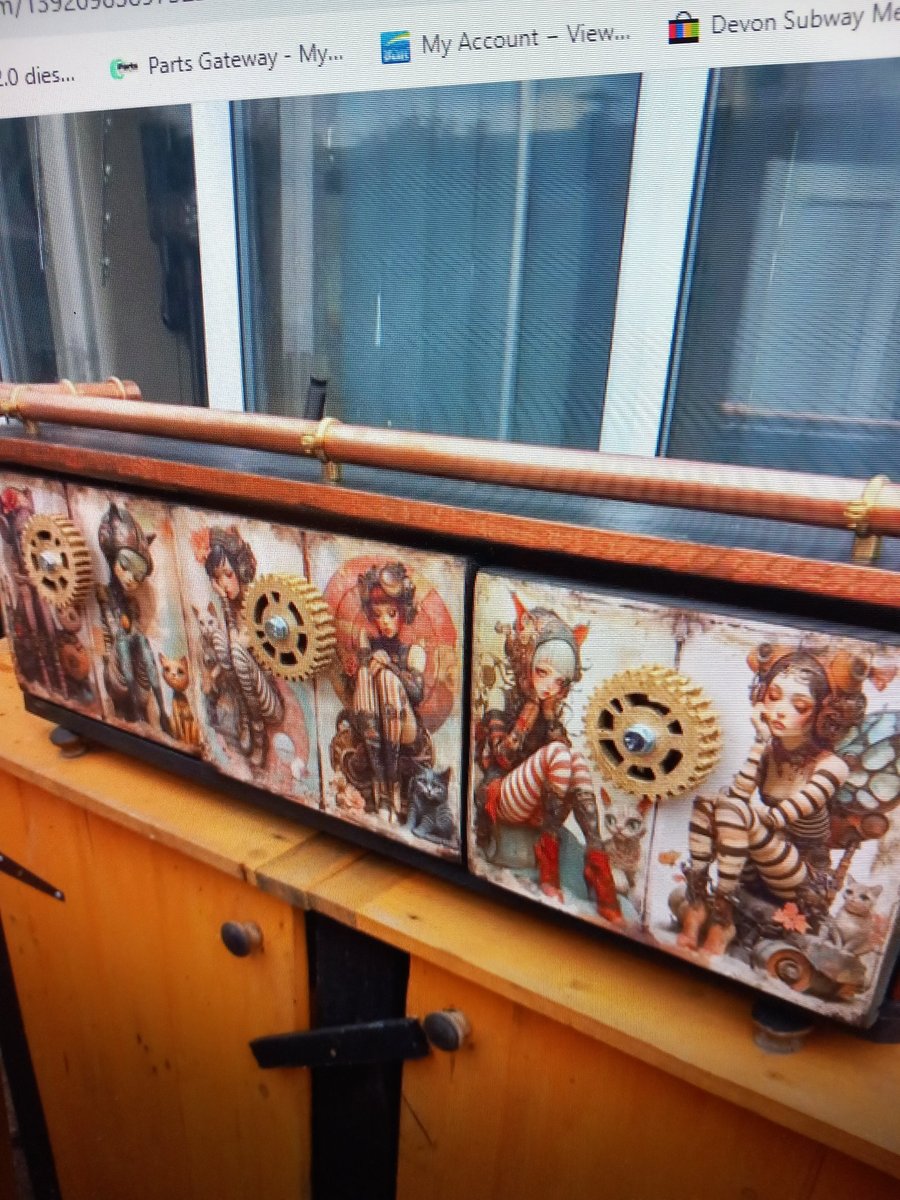 Steampunk 3 draw storage box