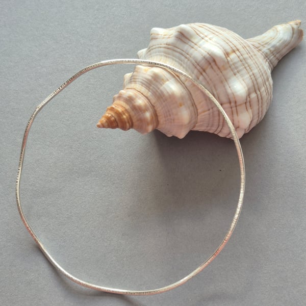 Wave Bracelet Sterling Silver 925 Hammered Texture