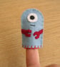 Robot Felt Finger Puppet Hand Sewn - Image 2