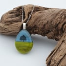 Fused Glass Tree Pendant