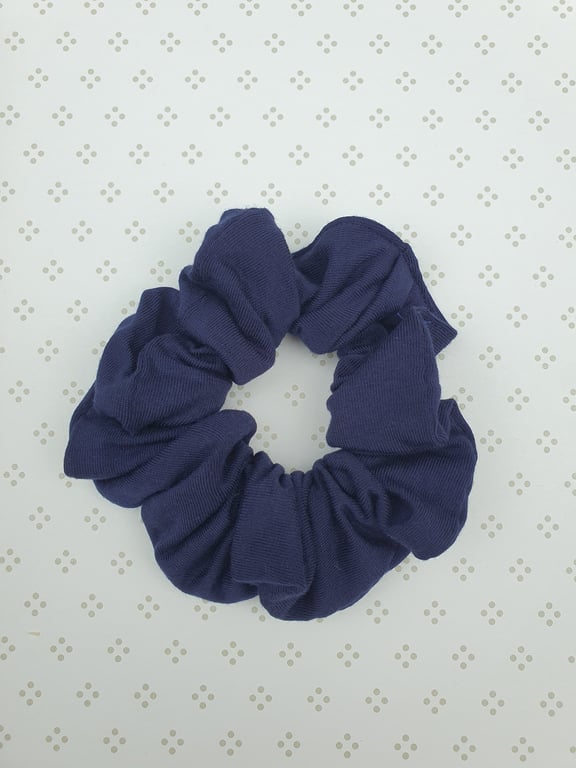 Hair Scrunchie, navy jersey, large