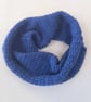 Crochet Cowl Scarf -  Luxury Pima Cotton - Crochet - Phthalo Blue - Peregrine