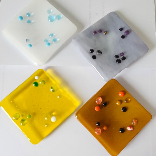 White Glass Trinket Dish