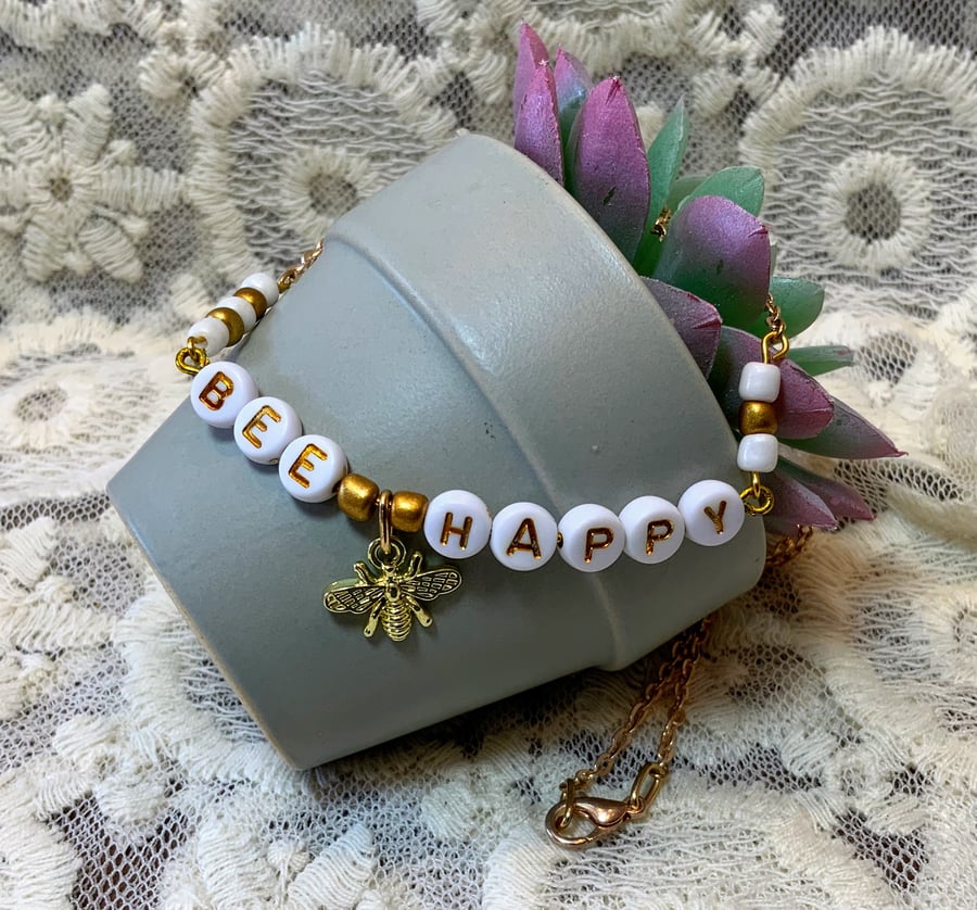 Letter Bead Necklace.