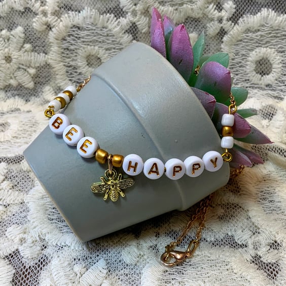 Letter Bead Necklace.