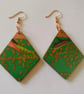 Geometric wood earrings - Image 1