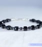 Bracelet Spinel Hematite and Sterling Silver unisex unique handmade - Image 8