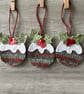  Christmas Pudding Wool Hanging Decoration  - Image 5
