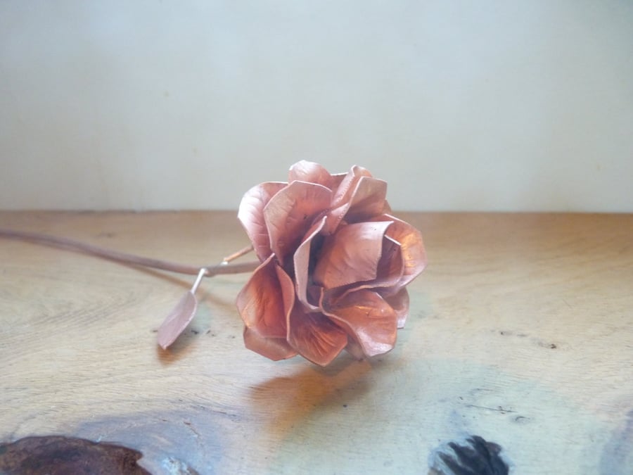 Copper rose love token
