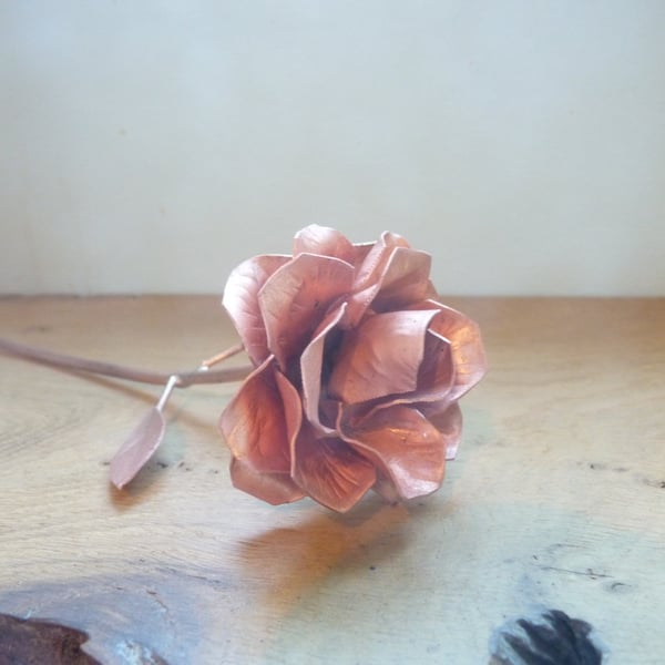 Copper rose love token