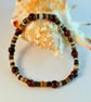 Tigers Eye & Shell Large Unisex Bracelet - Anniversary, Fathers Day Gift For Him - Image 3