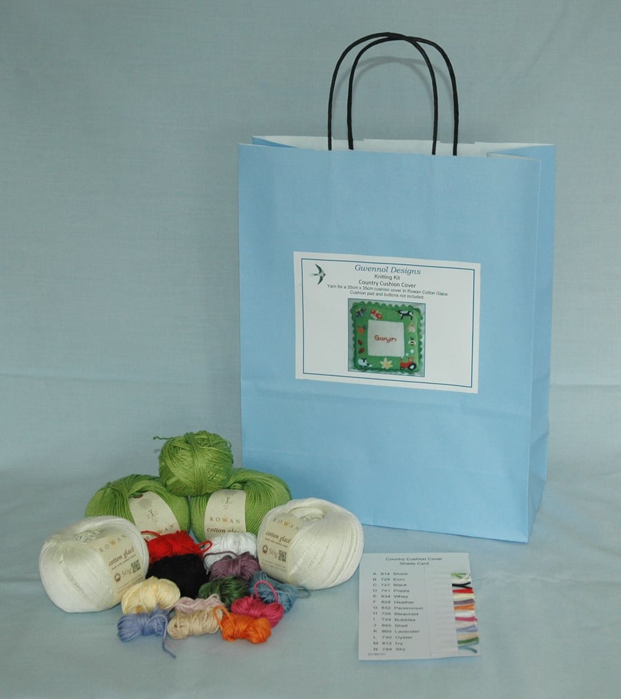Country Cushion Cover Knitting Kit 35cm x 35cm