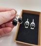Onyx and Sterling Silver Dangle Earrings  - Image 8
