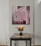 Original textured painting,  Abstract flower, Wall art 16x16 inches  - Image 4