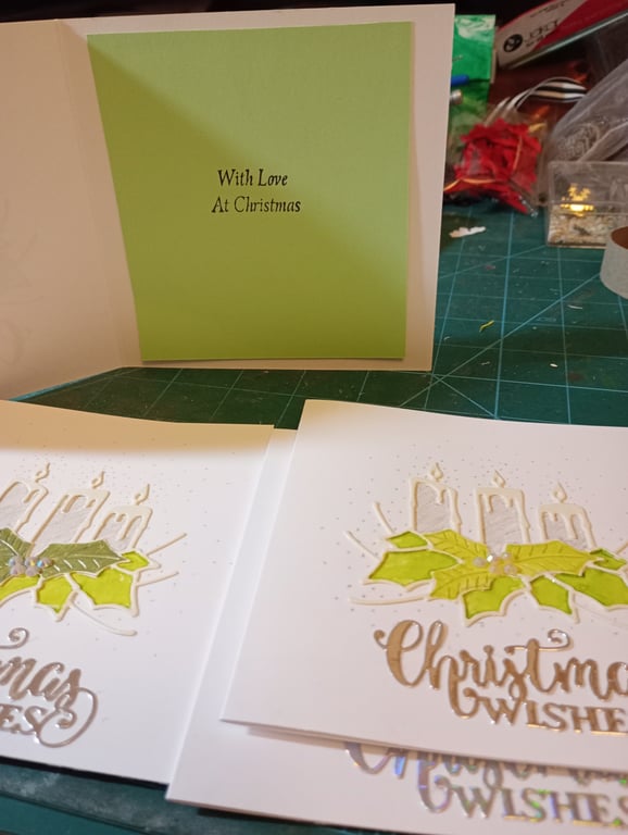 Pack of 5 candle Christmas cards