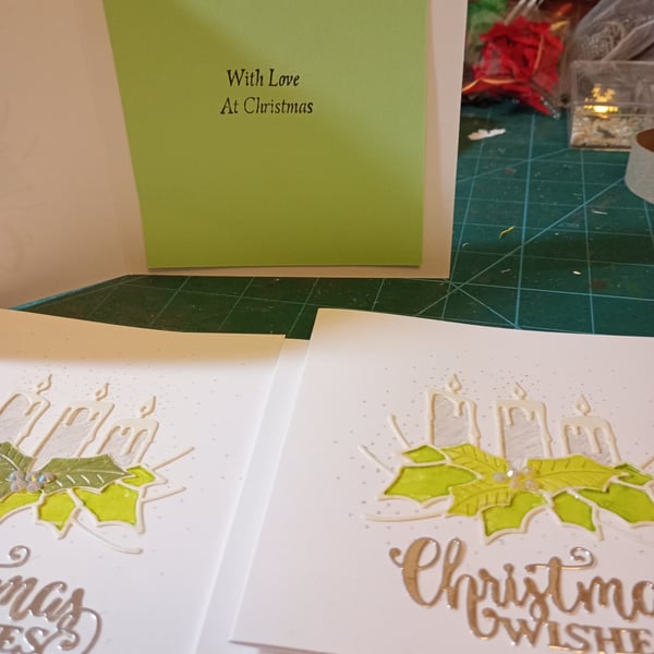 Pack of 5 candle Christmas cards