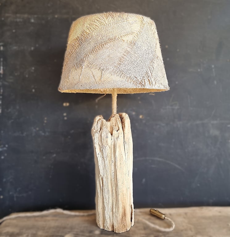  Driftwood Table Lamp,Rustic Driftwood Lamp,Drift Wood Table Lamp, with shade