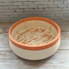 Orange and Cream Decorative Bowl