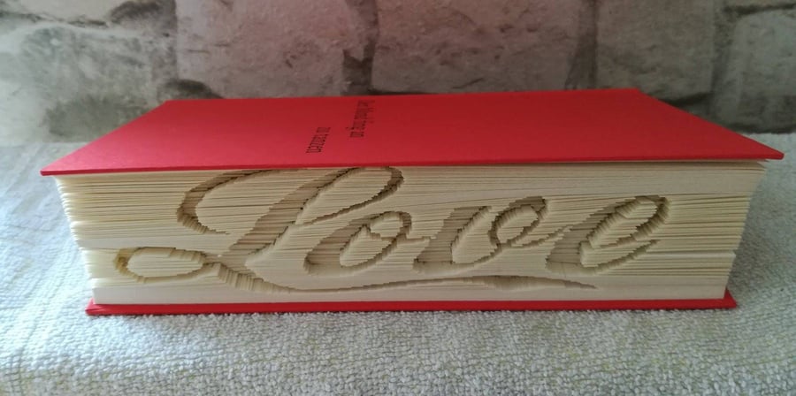 Love Sideways CUT & FOLD Book folding Pattern - EMAILED PDF PATTERN