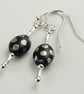 9 colours - Sterling silver & Czech glass drop earrings with twists, gift box - Image 1