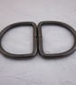 2 Large Bronze Tone D Rings - Image 2