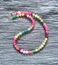 Pink and green rondelle necklace - Image 2
