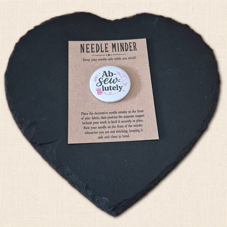 Ab-Sew-Lutely Needle Minder - Cross Stitch and Embroidery Accessory