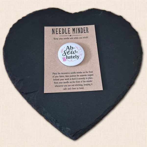 Ab-Sew-Lutely Needle Minder - Cross Stitch and Embroidery Accessory