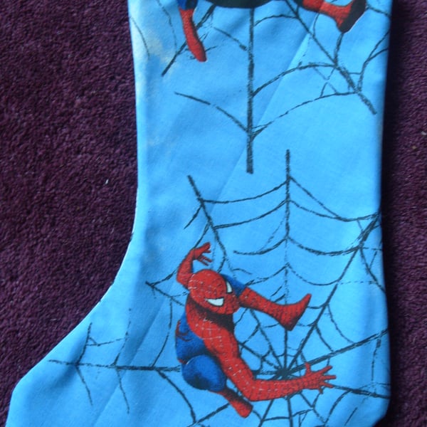 Handmade Christmas Stocking - Spiderman